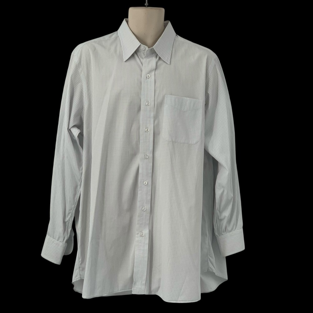 Hamilton 1883 Men's‎ Long Sleeve Button Up Shirt Light Blue/Brown Plaid Size XL